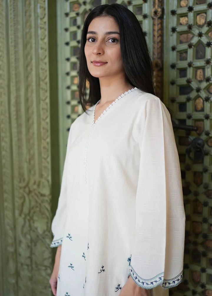 Sahar Pret Embroidered Jacquard 2 Piece Suit DoveS Grace