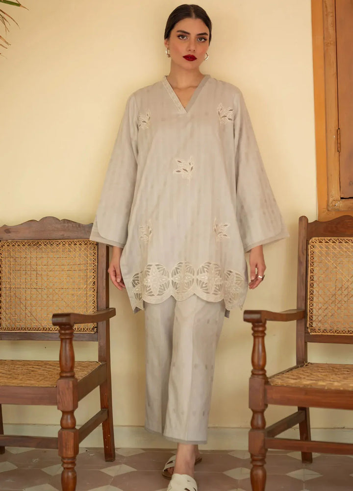 Sahar Pret Embroidered Self Jacquard 2 Piece Suit SSFT-RK-V2-03 Vintage Bloom