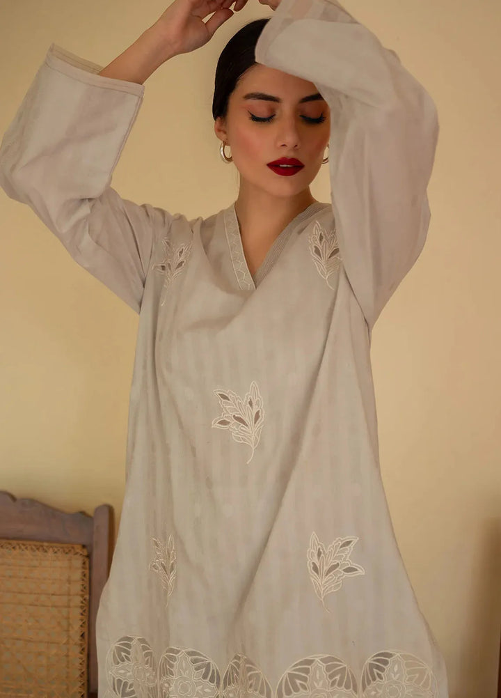 Sahar Pret Embroidered Self Jacquard 2 Piece Suit SSFT-RK-V2-03 Vintage Bloom