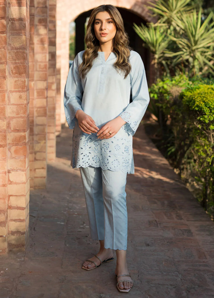 Sahar Pret Embroidered Self Jacquard 2 Piece Suit SSFT-RR-V1-01 Breezy Blues