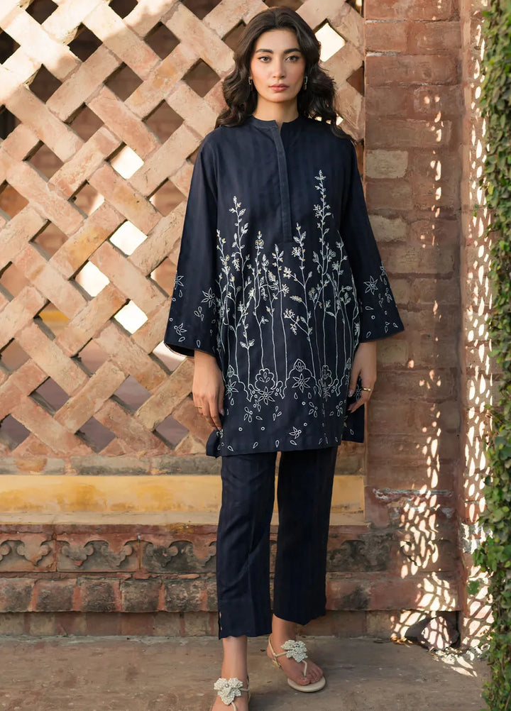 Sahar Pret Embroidered Self Jacquard 2 Piece Suit SSFT-RR-V1-04 Midnight Lore