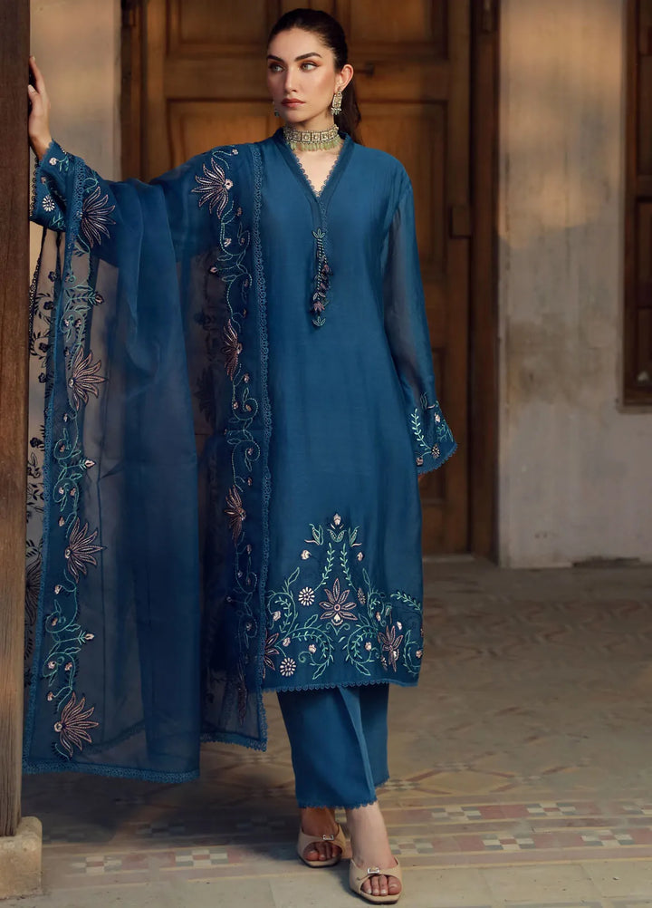 Sahar Pret Embroidered Silk 3 Piece Suit SSCSE-RR-06 Oceanic