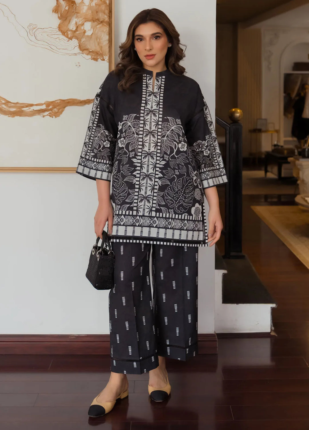 Sahar Pret Printed Cambric 2 Piece Suit Palm Paradise