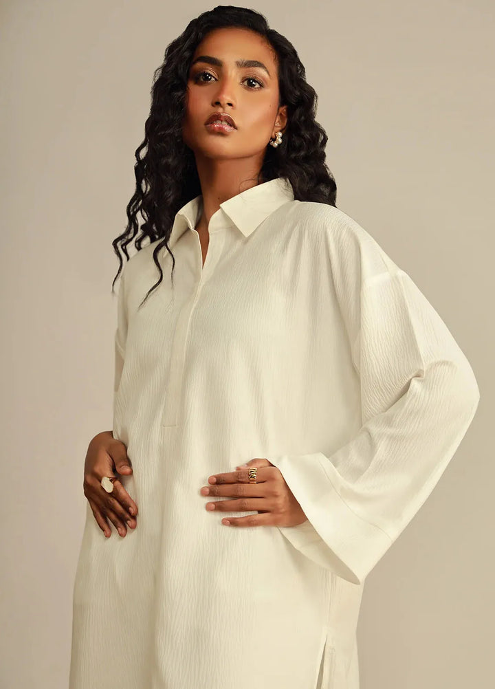 Sahar Pret Solid Crinkle 2 Piece Suit SSCS-V2-RR-03 Pure Essence
