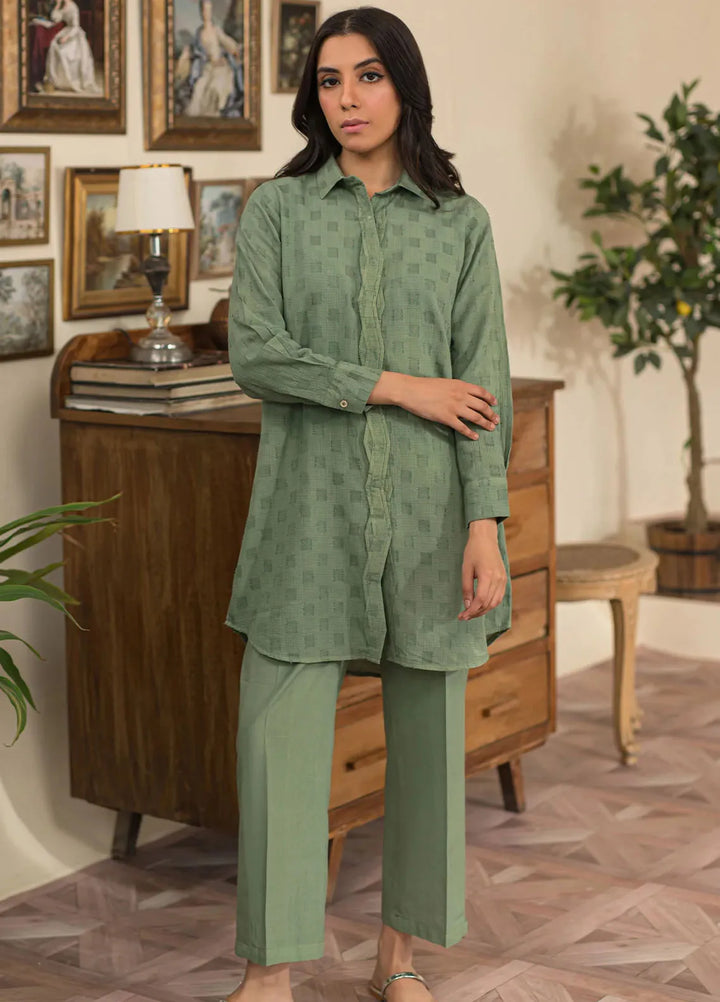 Sahar Pret Solid Jacquard 2 Piece Suit SSCBJ-RR-01 Daydream