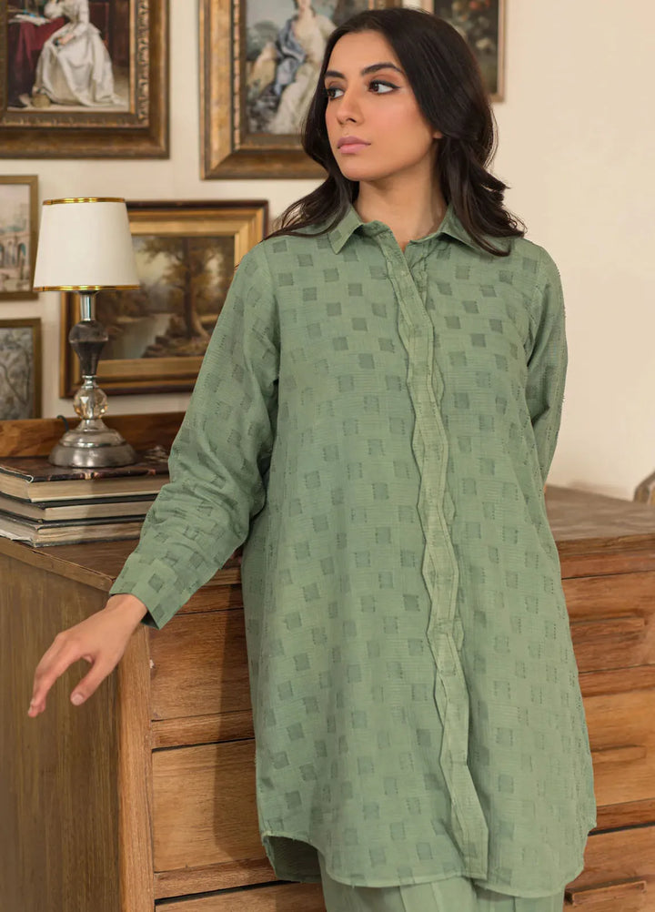 Sahar Pret Solid Jacquard 2 Piece Suit SSCBJ-RR-01 Daydream