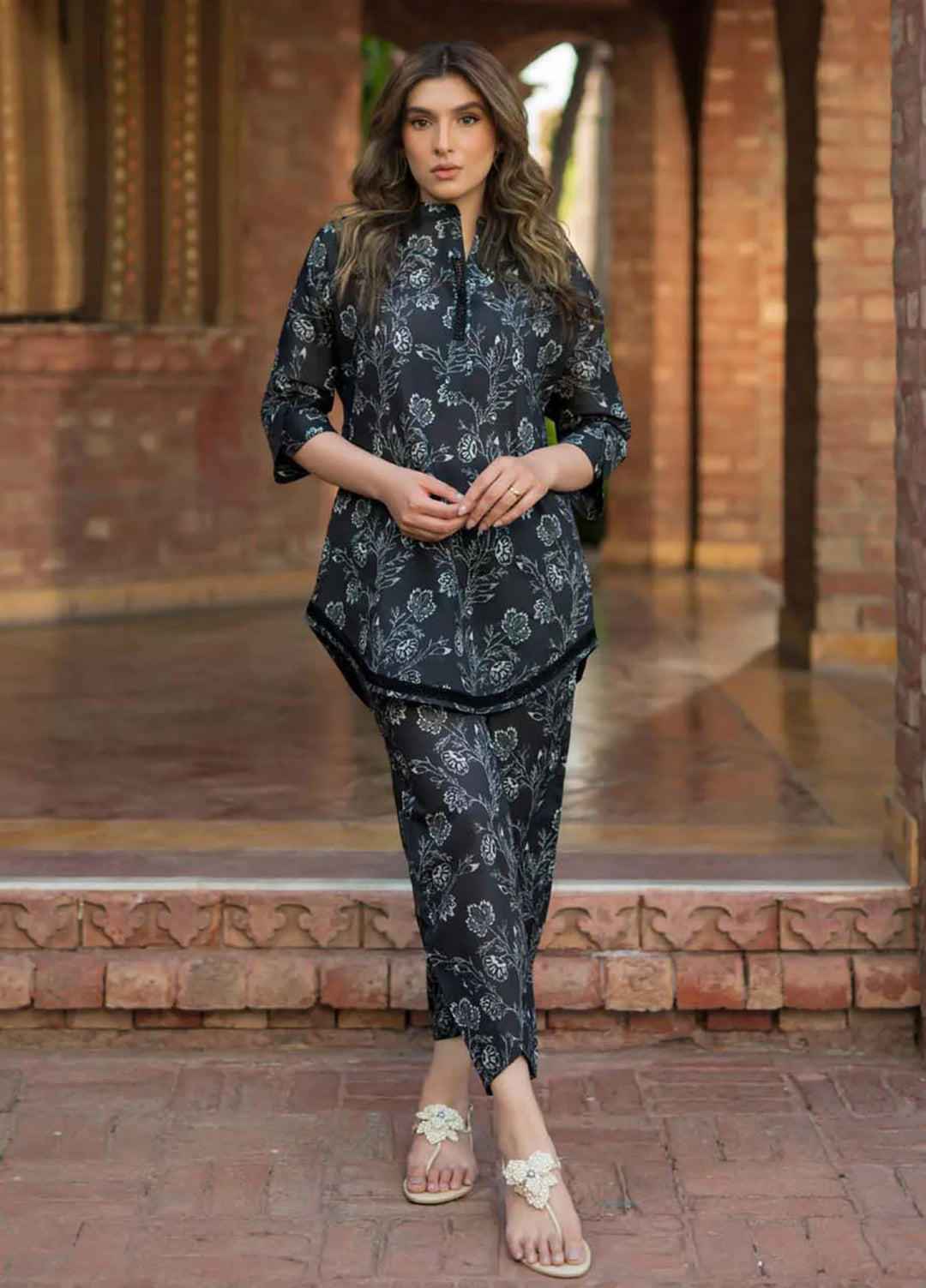 Sahar Printed Lawn Suit Unstitched 2 Piece SHR24S S24-PL-V2-12 - Summer Collection