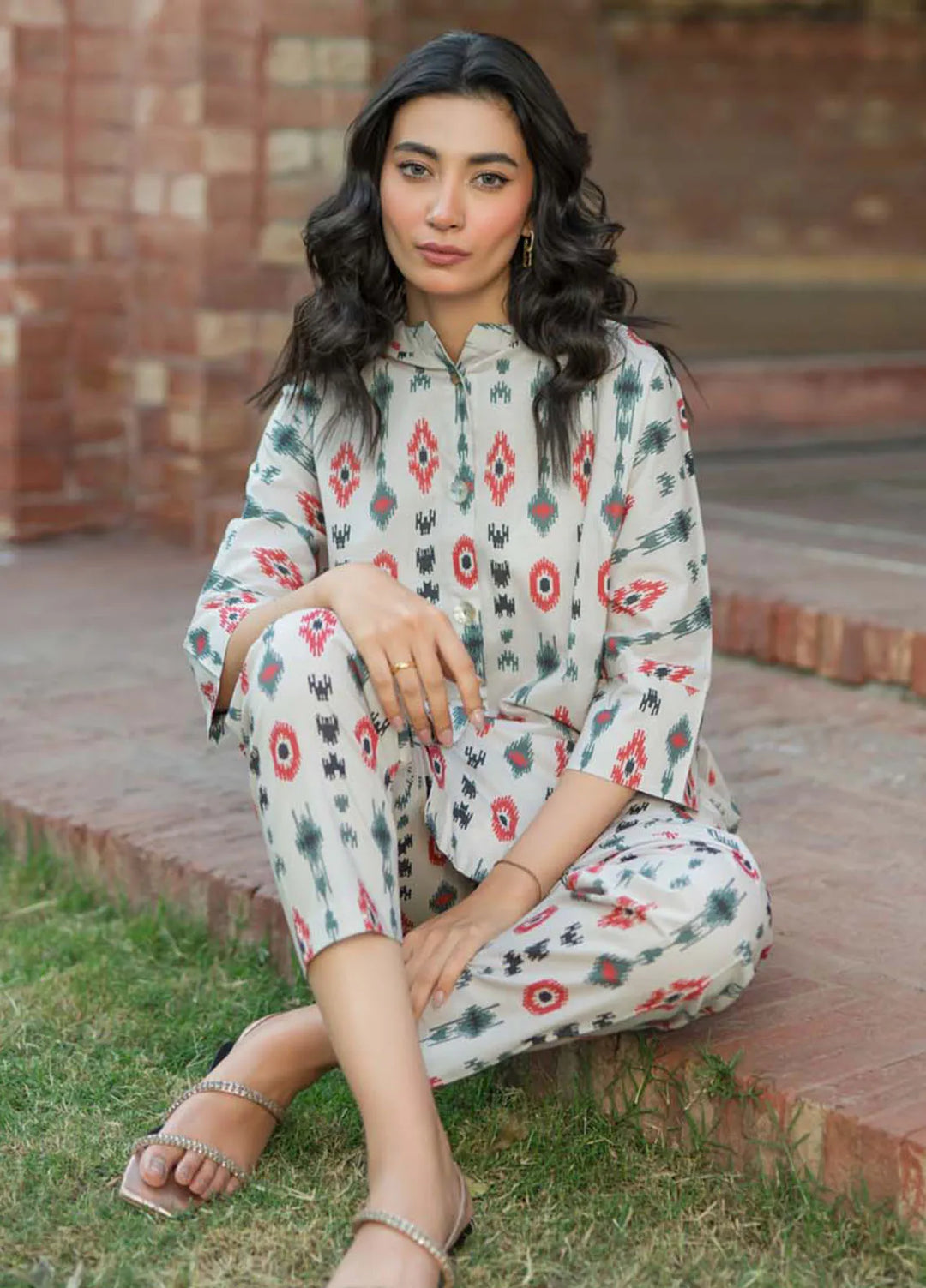 Sahar Printed Lawn Suit Unstitched 2 Piece SHR24S S24-PL-V2-15 - Summer Collection