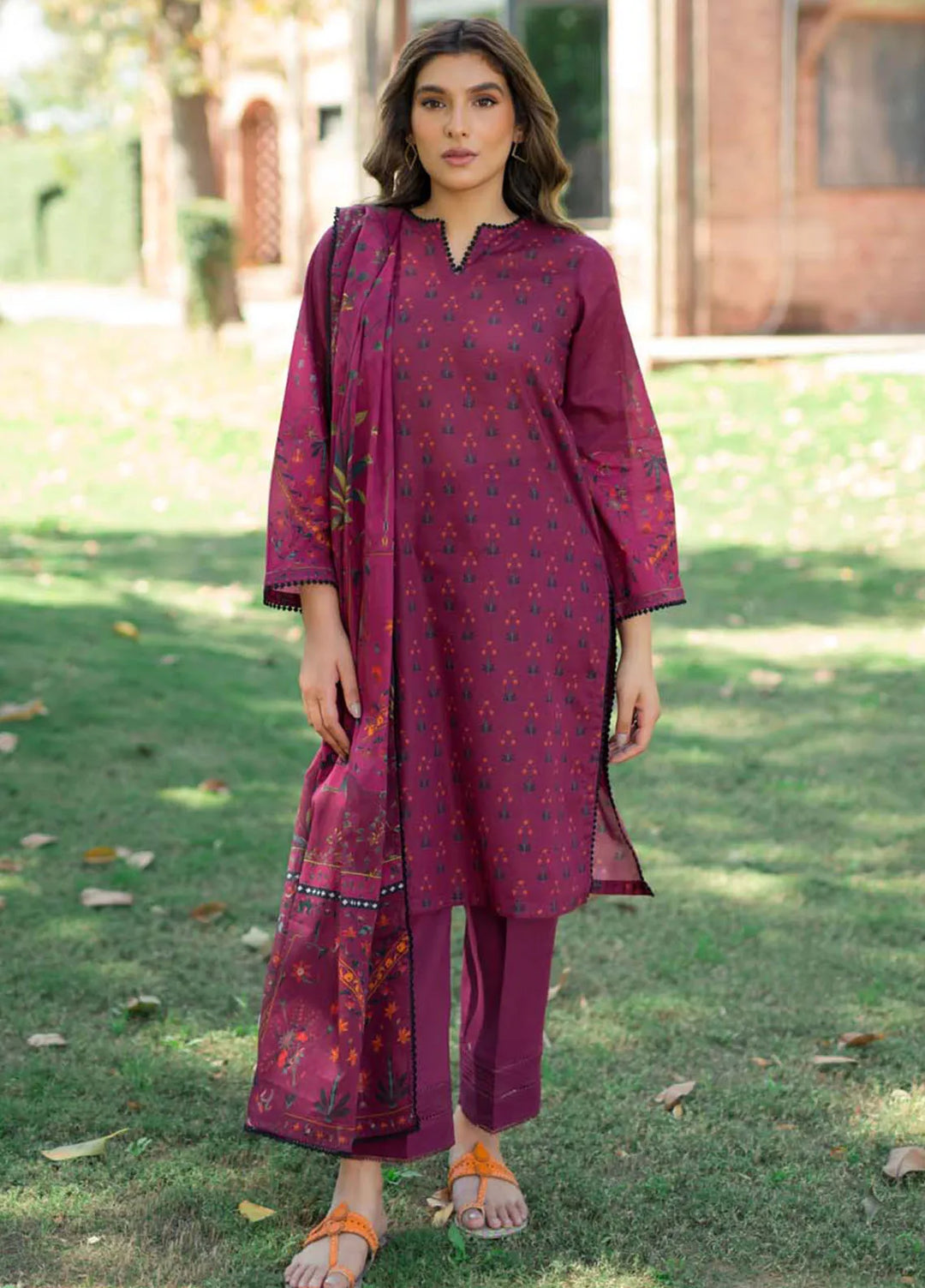 Sahar Printed Lawn Suit Unstitched 3 Piece SHR24S S24-PL-V2-02 - Summer Collection