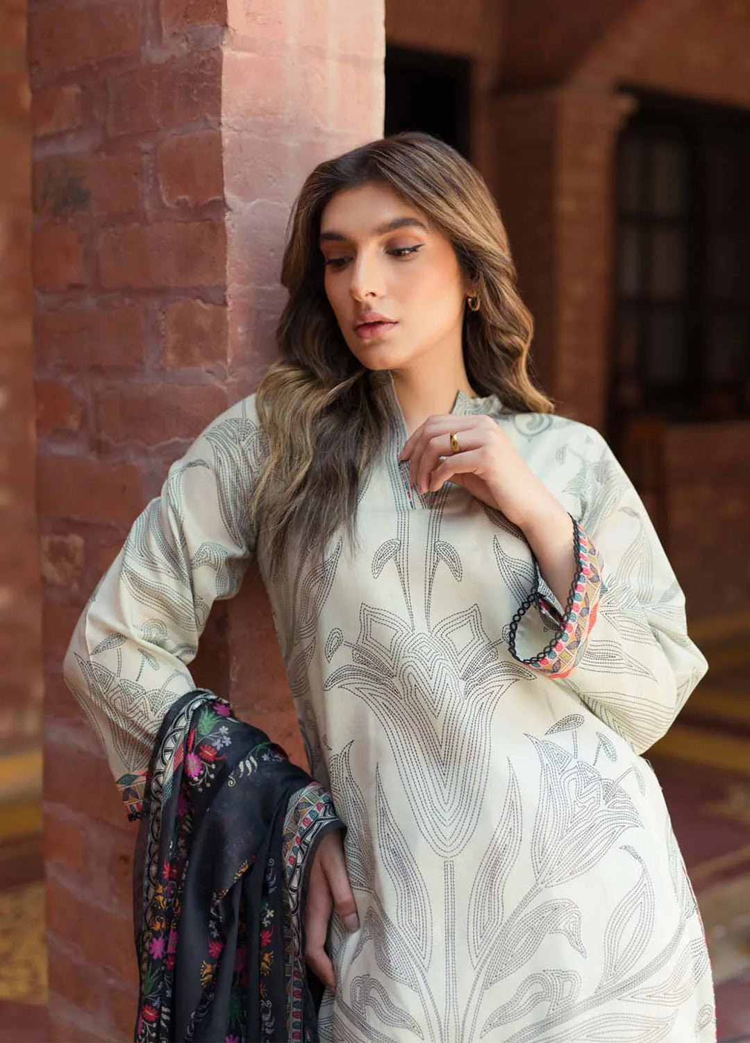 Sahar Printed Lawn Suit Unstitched 3 Piece SHR24S S24-PL-V2-04 - Summer Collection