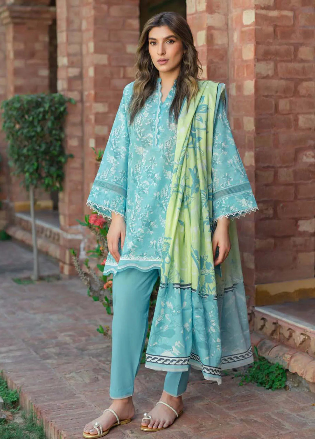 Sahar Printed Lawn Suit Unstitched 3 Piece SHR24S S24-PL-V2-09 - Summer Collection