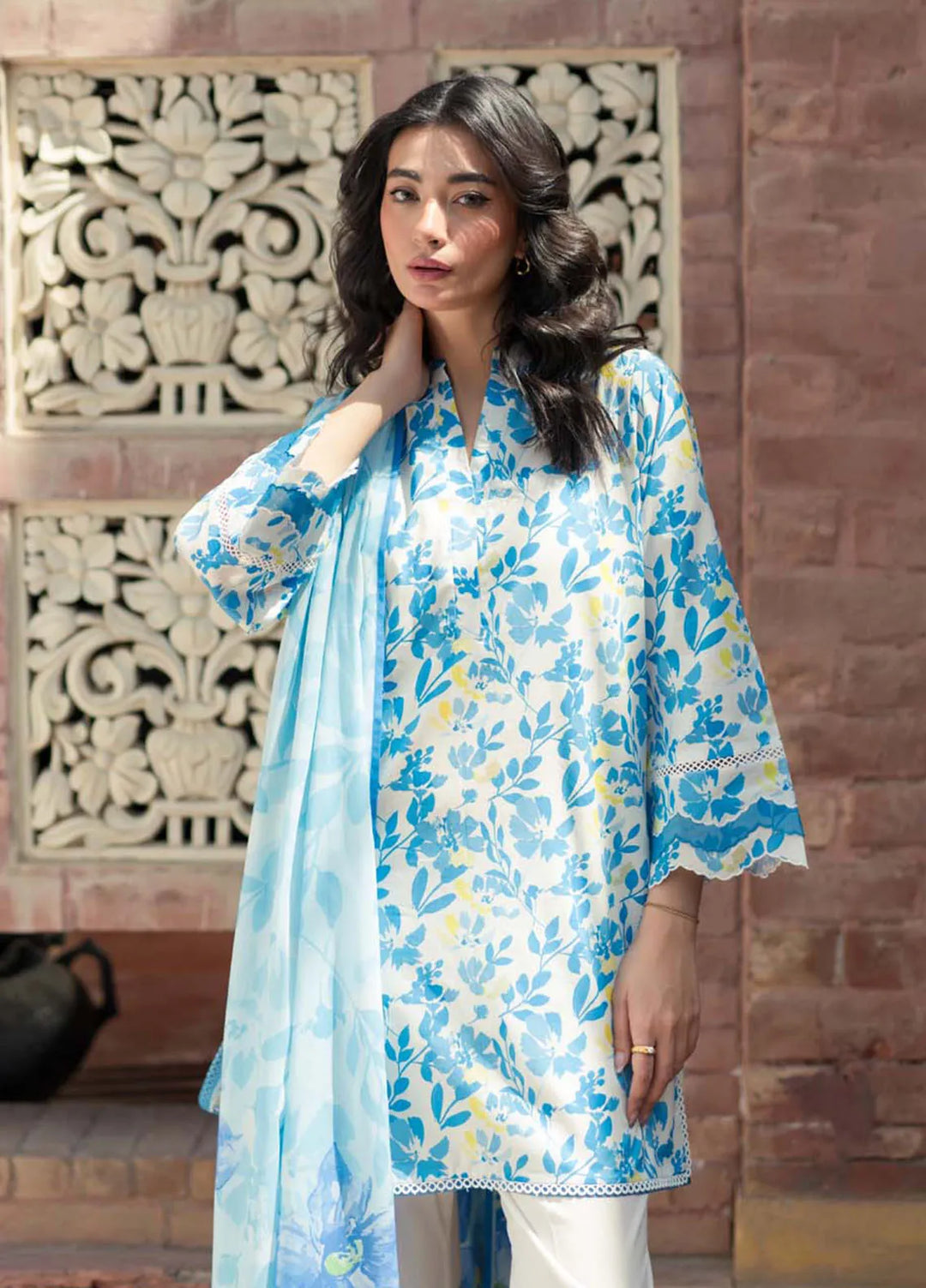 Sahar Printed Lawn Suit Unstitched 3 Piece SHR24S S24-PL-V2-10 - Summer Collection
