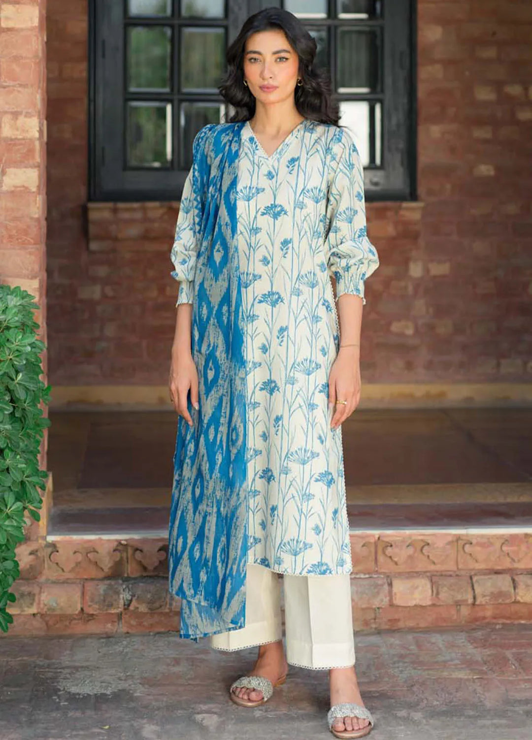 Sahar Printed Lawn Suit Unstitched 3 Piece SHR24S S24-PL-V2-17 - Summer Collection