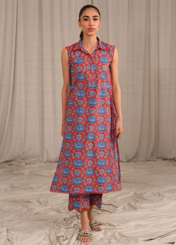 Sahar Printed Lawn Suits Unstitched 2 Piece SHR24PE S24-PL-V1-14 - Summer Collection