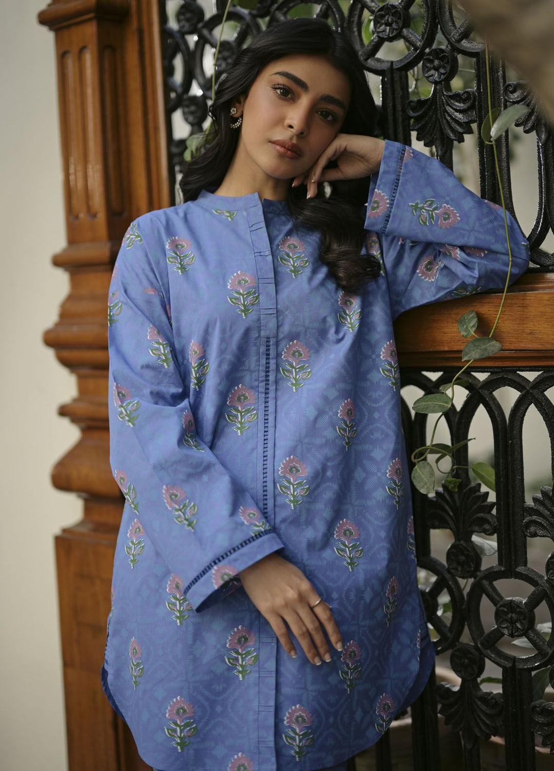 Sahar Printed Lawn Suits Unstitched 2 Piece SHR24PE S24-PL-V1-17 - Summer Collection