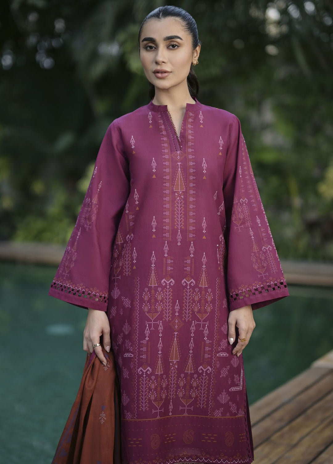 Sahar Printed Lawn Suits Unstitched 3 Piece SHR24PE S24-PL-V1-24 - Summer Collection
