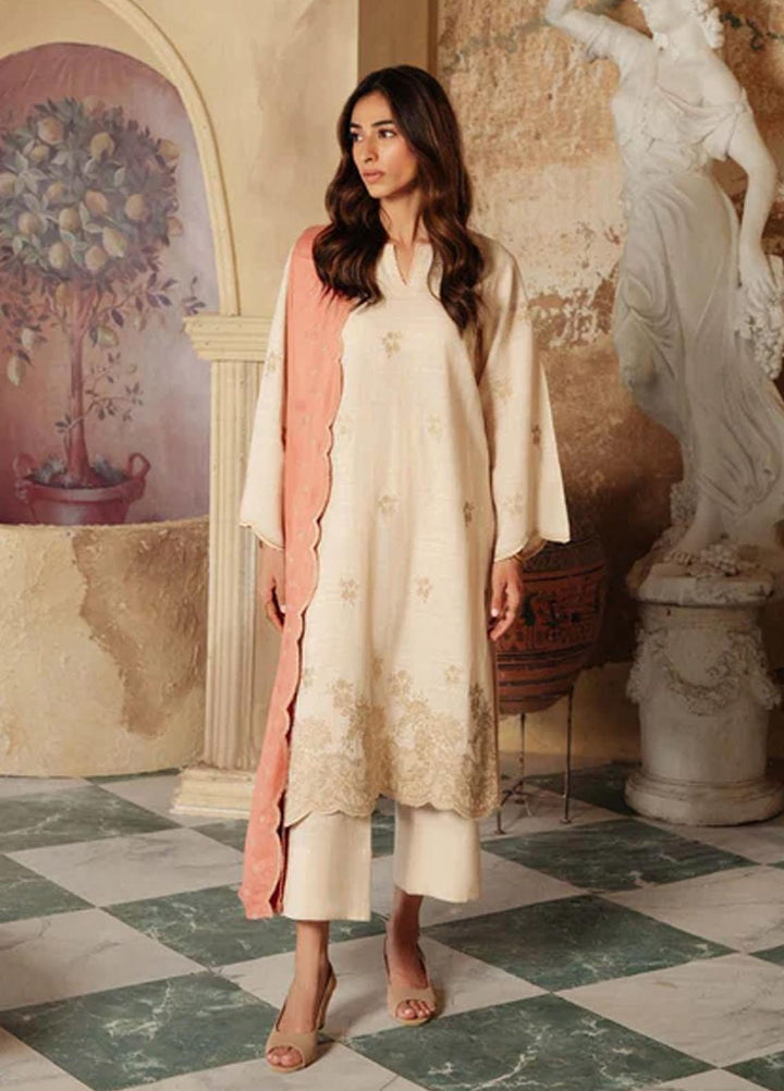 Sahar Embroidered Khaddar Suits Unstitched 3 Piece SKWD-V2-23-04 - Winter Collection