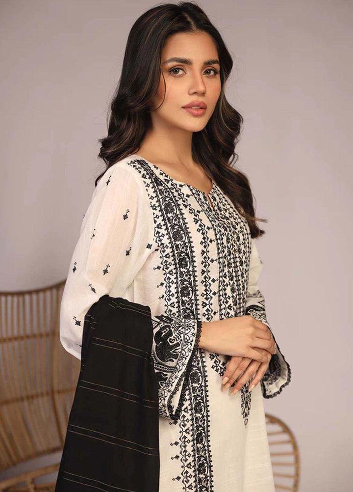 Sahar Embroidered Lawn Suits Unstitched 3 Piece SHR23EL SL-SLUB-23-03 - Summer Collection