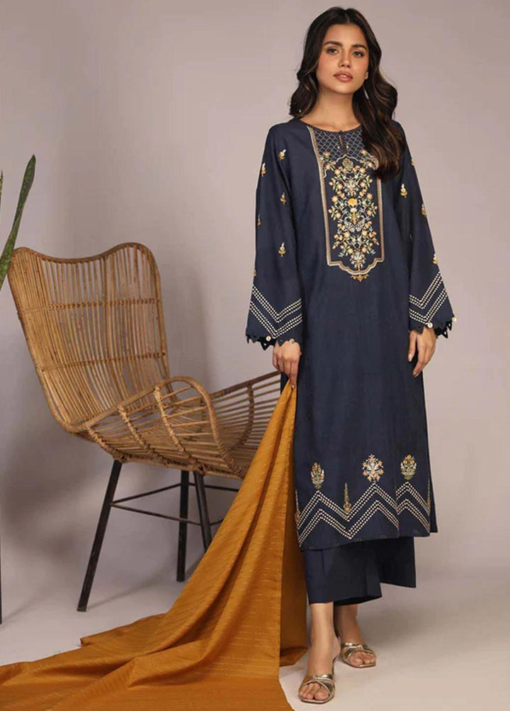 Sahar Embroidered Lawn Suits Unstitched 3 Piece SHR23EL SL-SLUB-23-07 - Summer Collection