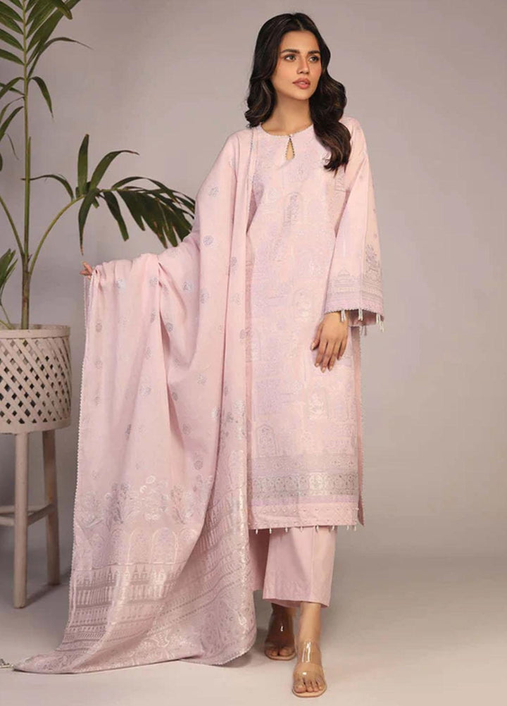 Sahar Printed Jacquard Suits Unstitched 3 Piece SHR23PJ SJ-RM-05 - Premium Collection