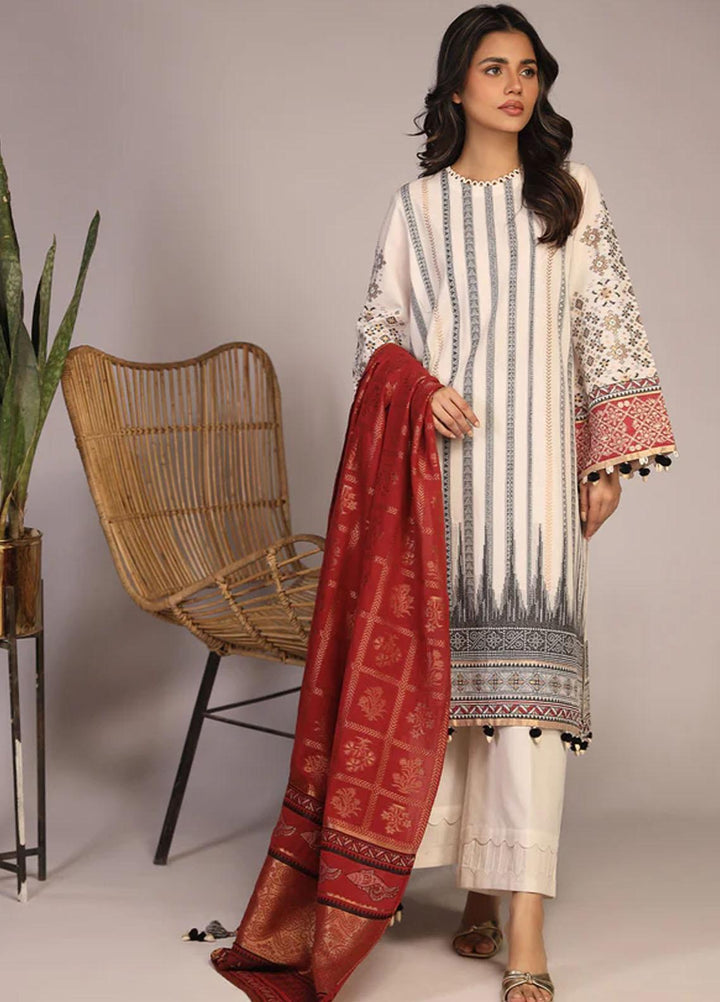 Sahar Printed Jacquard Suits Unstitched 3 Piece SHR23PJ SJ-RM-07 - Premium Collection