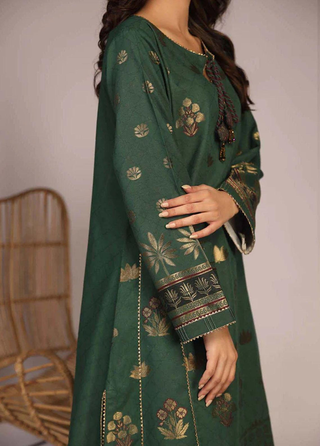 Sahar Printed Jacquard Suits Unstitched 3 Piece SHR23PJ SJ-YA-03 - Premium Collection