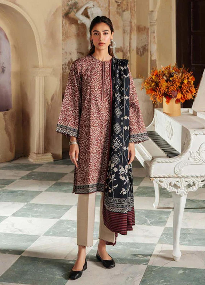 Sahar Printed Khaddar Suits Unstitched 3 Piece SKWP-V2-23-06 - Winter Collection