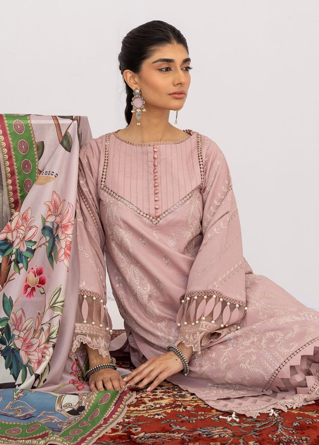 Saheliyaan by Gisele Embroidered Lawn Suits Unstitched 3 Piece GL23S Kashmiri Naaz - Luxury Collection