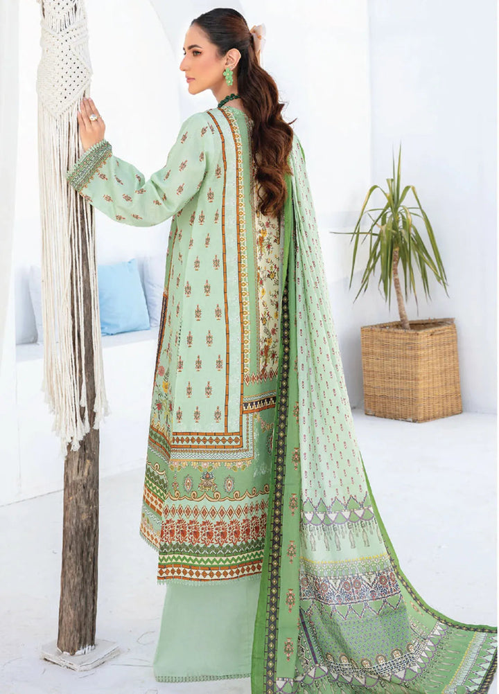 Saira Bano By Humdum Embroidered Lawn Suit Unstitched 3 Piece HD24S D-02 - Summer Collection