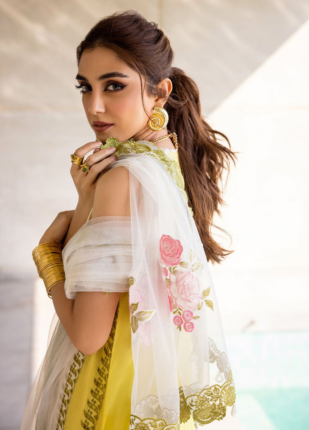 Saira Rizwan Embroidered Lawn Suits Unstitched 3 Piece SR24LL Tiffany - Luxury Collection