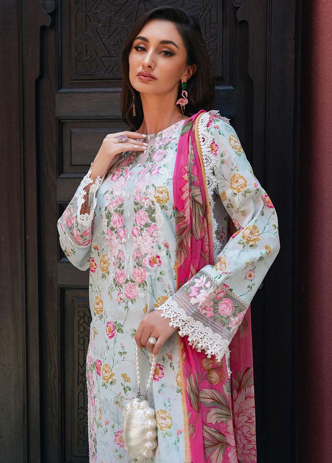 Saira Rizwan Embroidered Lawn Suits Unstitched Lawn SR24L2 D-07 Fanny - Summer Collection
