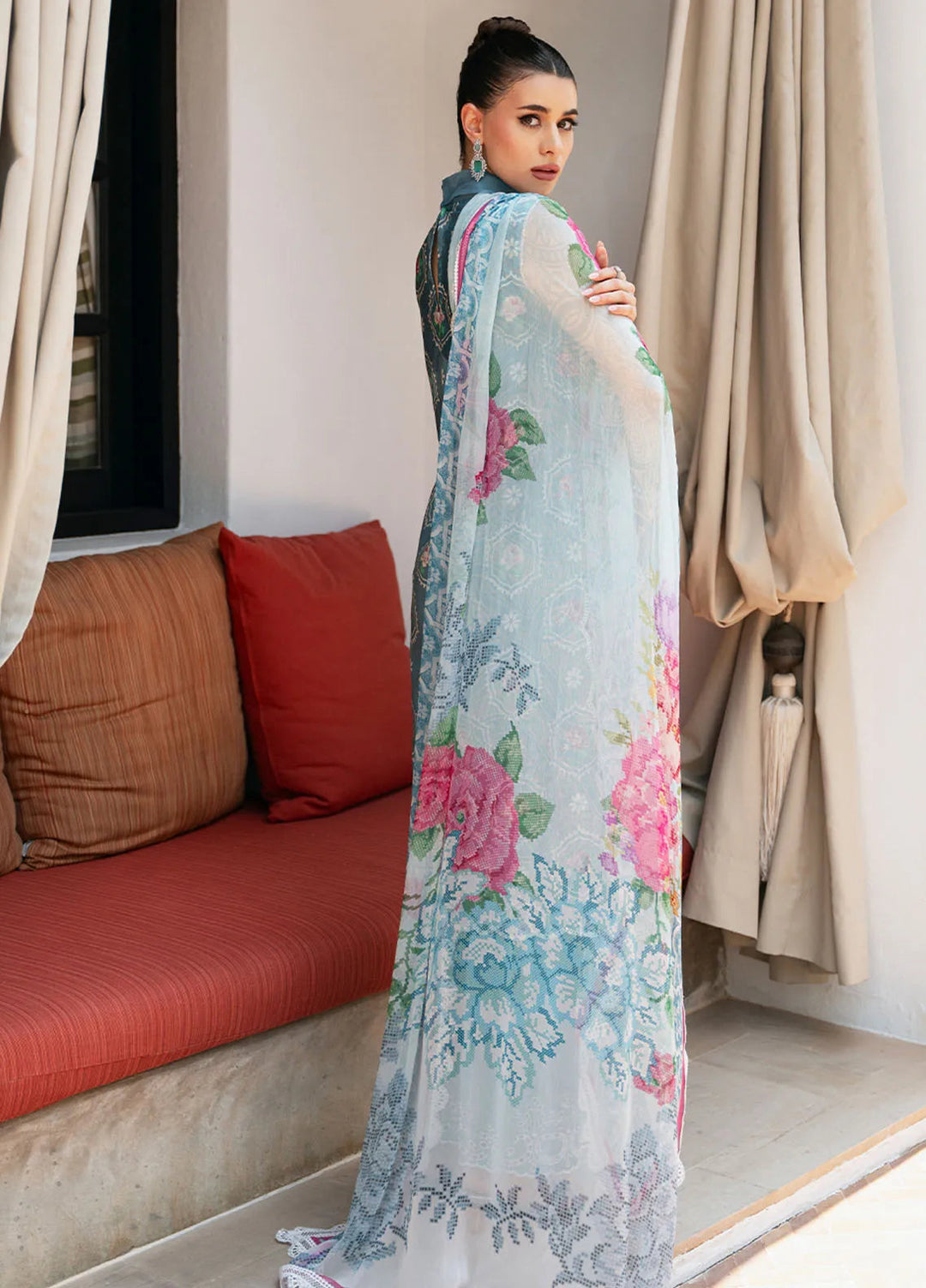 Saira Rizwan Embroidered Lawn Suits Unstitched Lawn SR24L2 D-09 Amal - Summer Collection