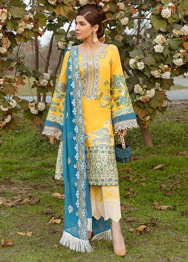 Saira Rizwan Embroidered Lawn Suits Unstitched 3 Piece SR21L 03 Sorfina - Summer Collection
