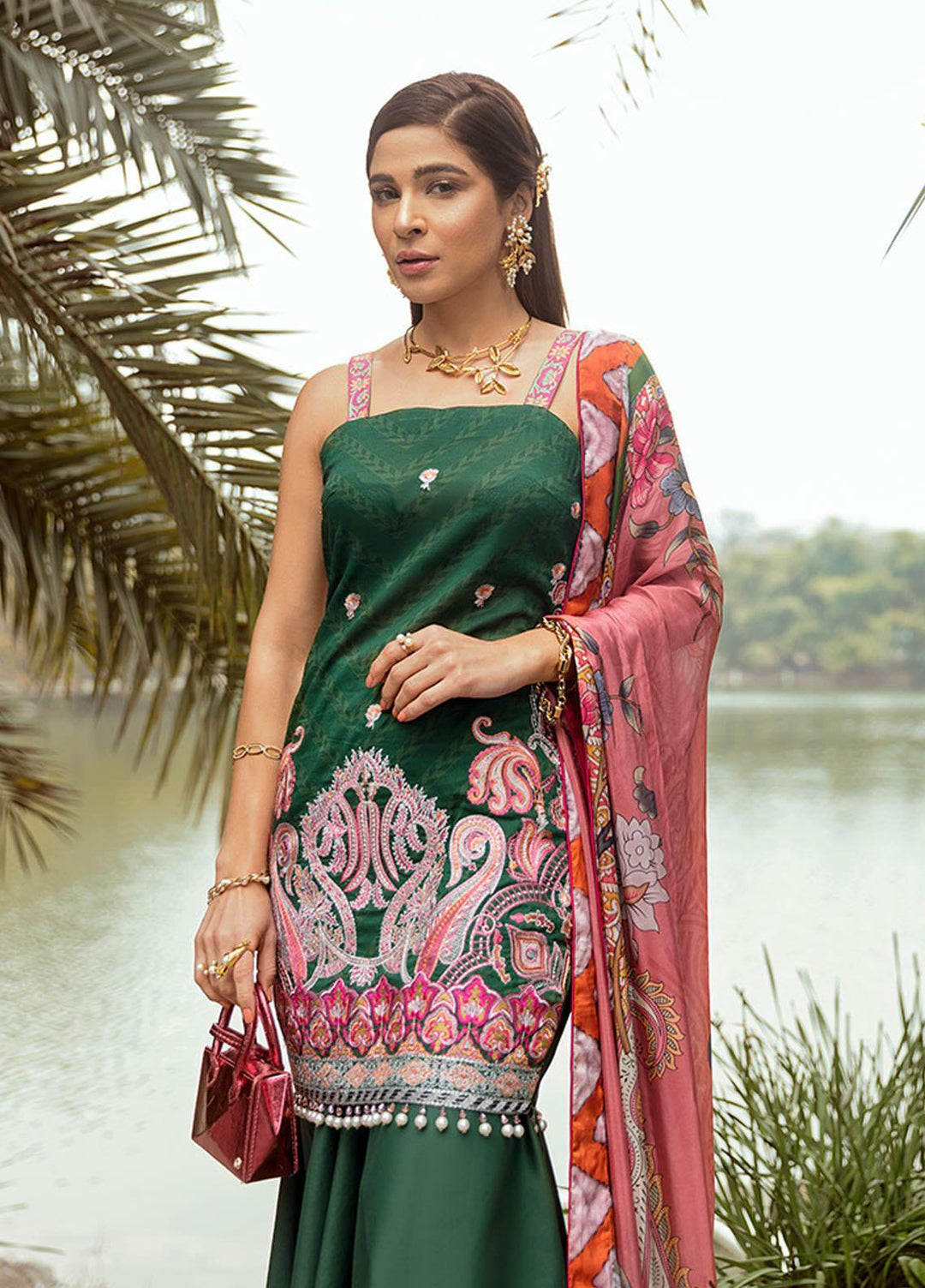Saira Rizwan Embroidered Lawn Suits Unstitched 3 Piece SR21L 11 Aqs-e-Dasht - Summer Collection