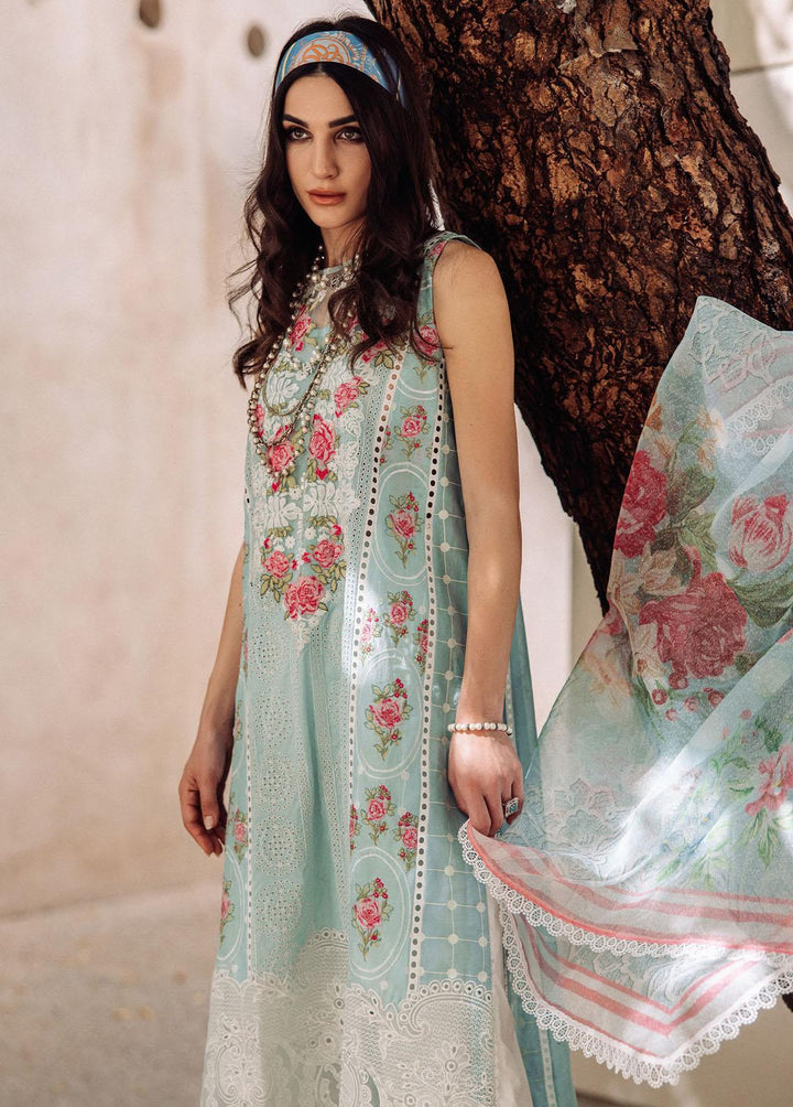 Saira Rizwan Embroidered Lawn Suits Unstitched 3 Piece SR23L SR-01 Daphne - Luxury Collection