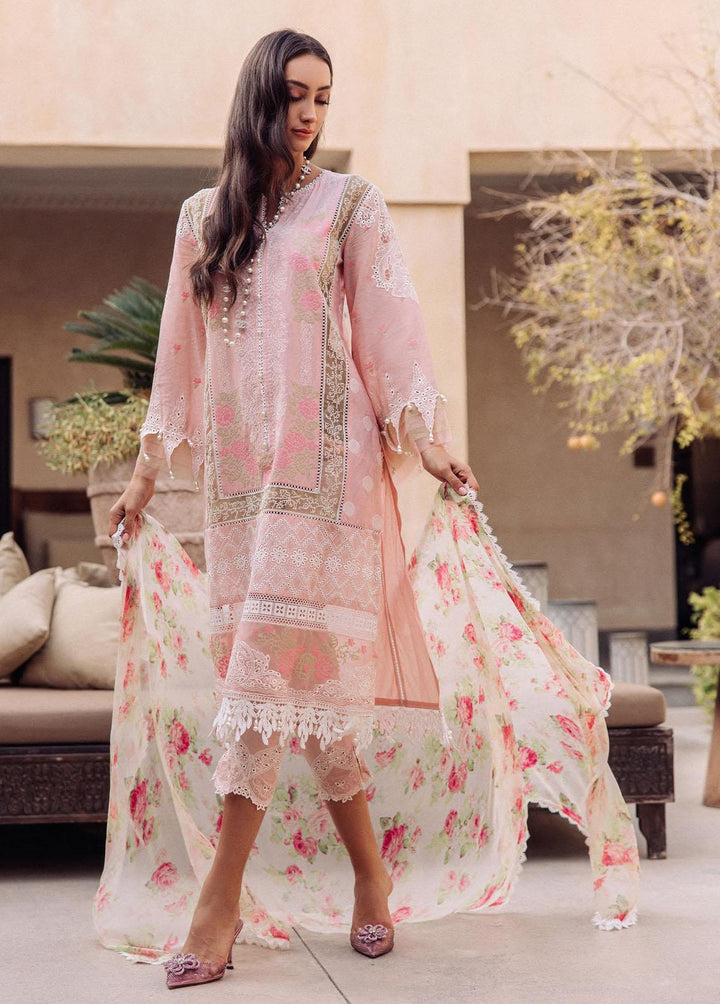 Saira Rizwan Embroidered Lawn Suits Unstitched 3 Piece SR23L SR-02 Delilah - Luxury Collection