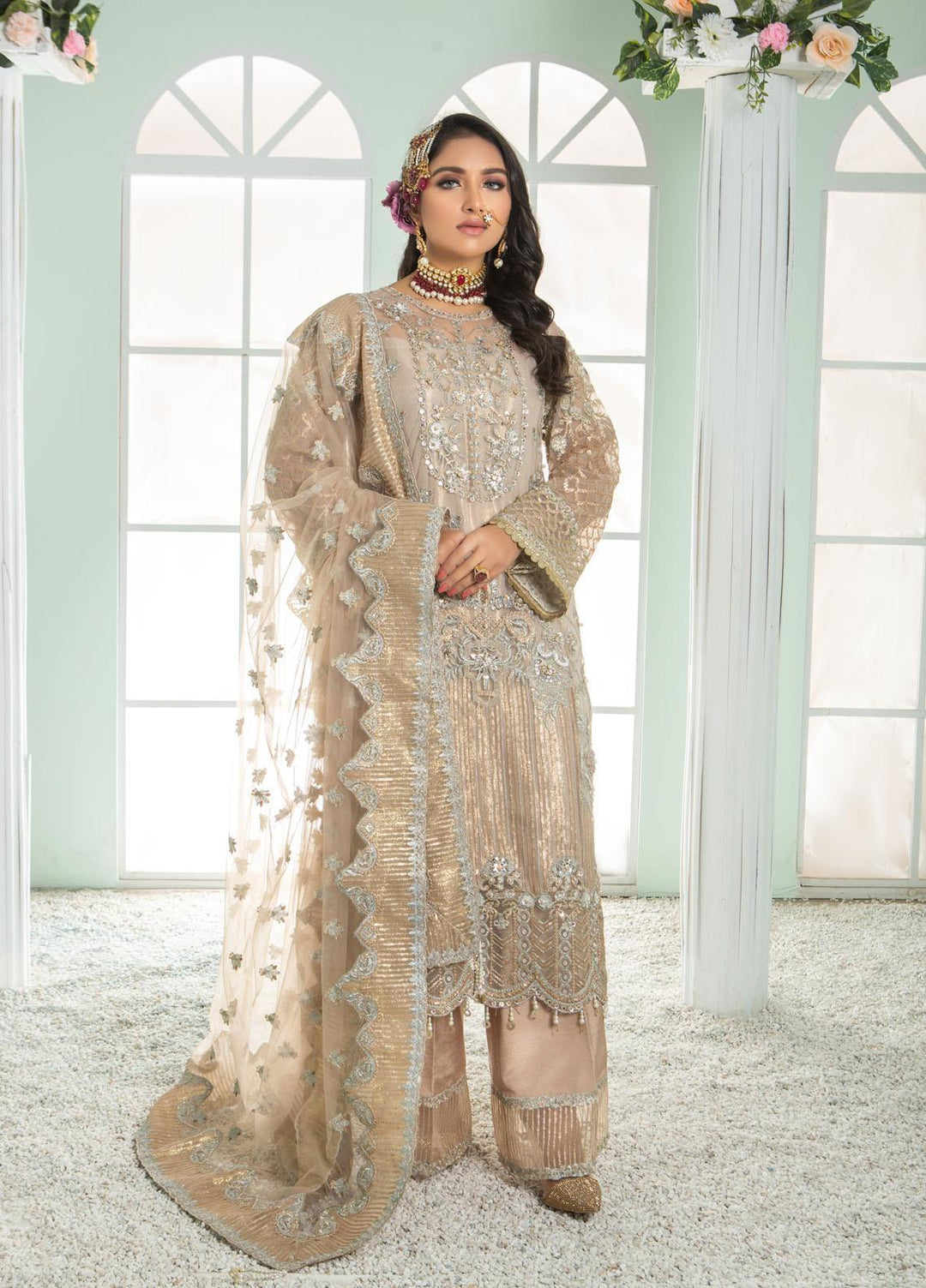 Sadya Sumair Luxury tulle Pret   3 Piece Dress SS21SD Raksh