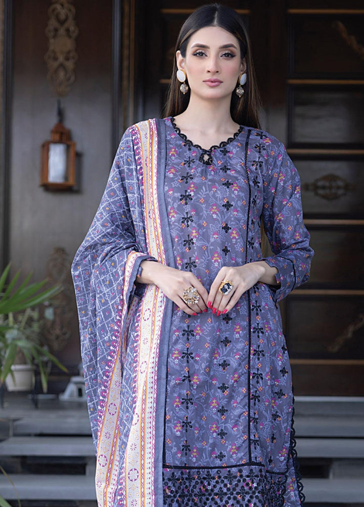 Salina By Regalia Textiles Embroidered Chikankari Lawn Suits Unstitched 3 Piece RGT23-SL2 D-01 - Summer Collection