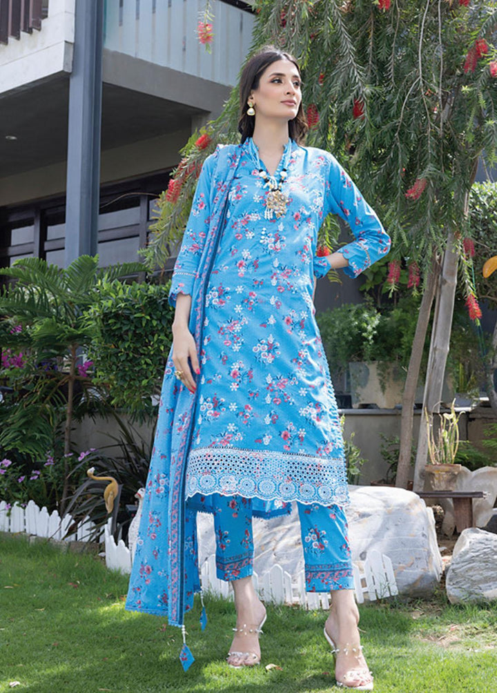 Salina By Regalia Textiles Embroidered Chikankari Lawn Suits Unstitched 3 Piece RGT23-SL2 D-07 - Summer Collection