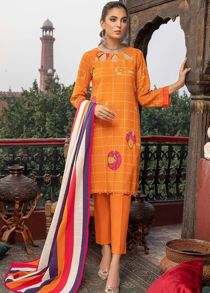 Salina by Regalia Textile Printed Khaddar Suits Unstitched 3 Piece RG21SK D-09 - Winter Collection