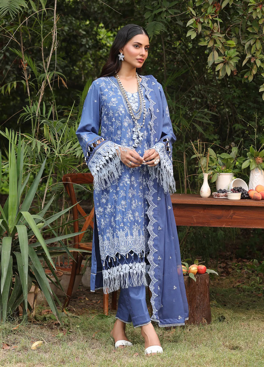 Salitex Embroidered Cambric Suits Unstitched 3 Piece UNS24CK020UT - Summer Collection