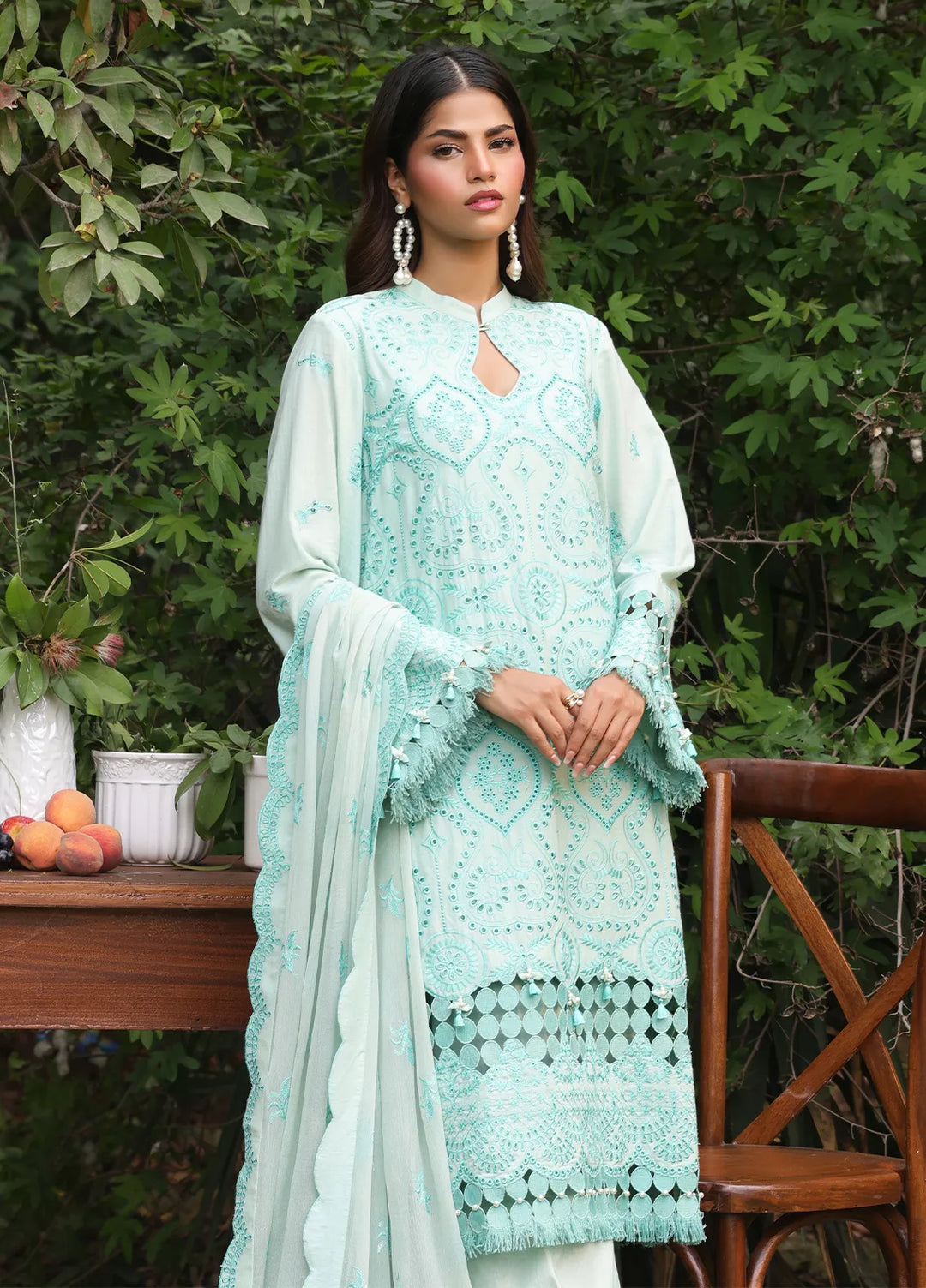 Salitex Embroidered Cambric Suits Unstitched 3 Piece UNS24CK022UT - Summer Collection
