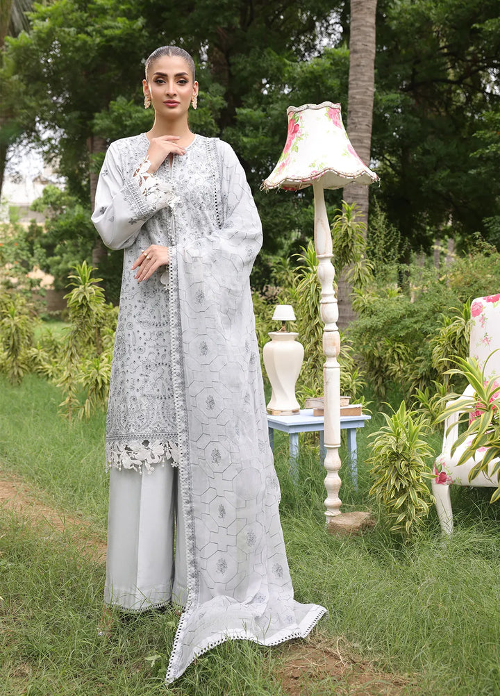 Salitex Embroidered Cambric Suits Unstitched 3 Piece UNW24CK012UT - Summer Collection