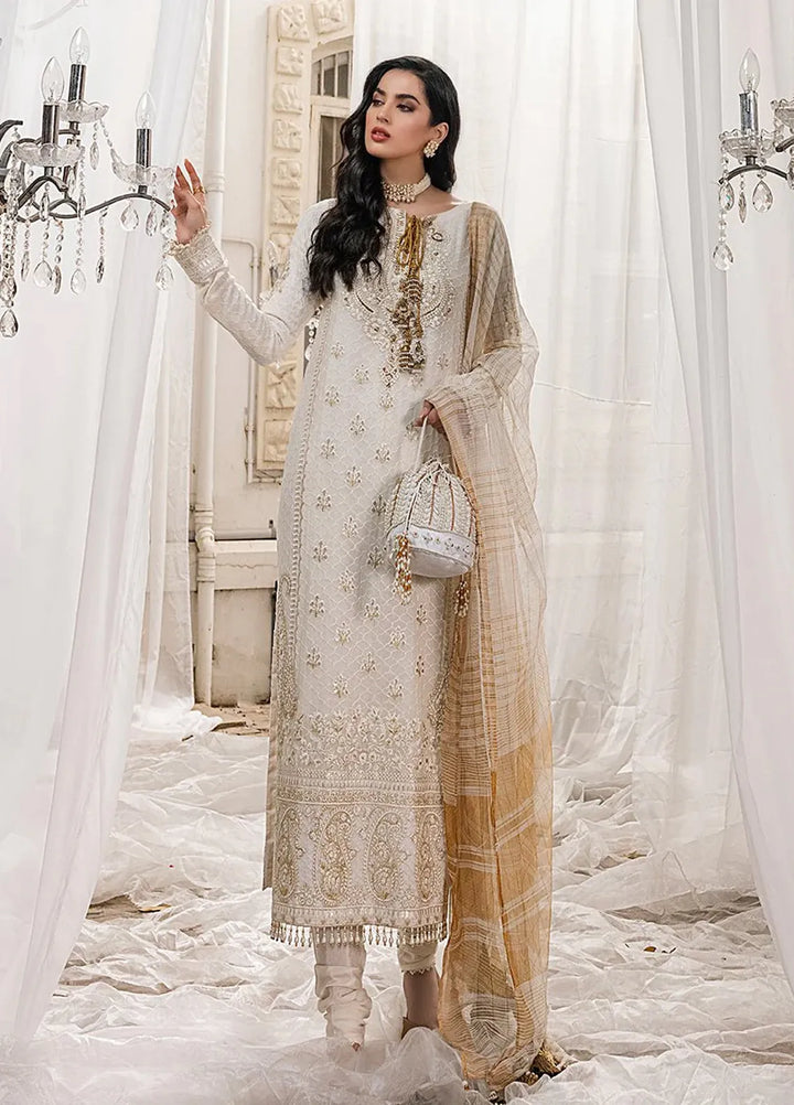 Salitex Embroidered Chiffon Suits Unstitched 3 Piece HC-00012UT - Festive Collection