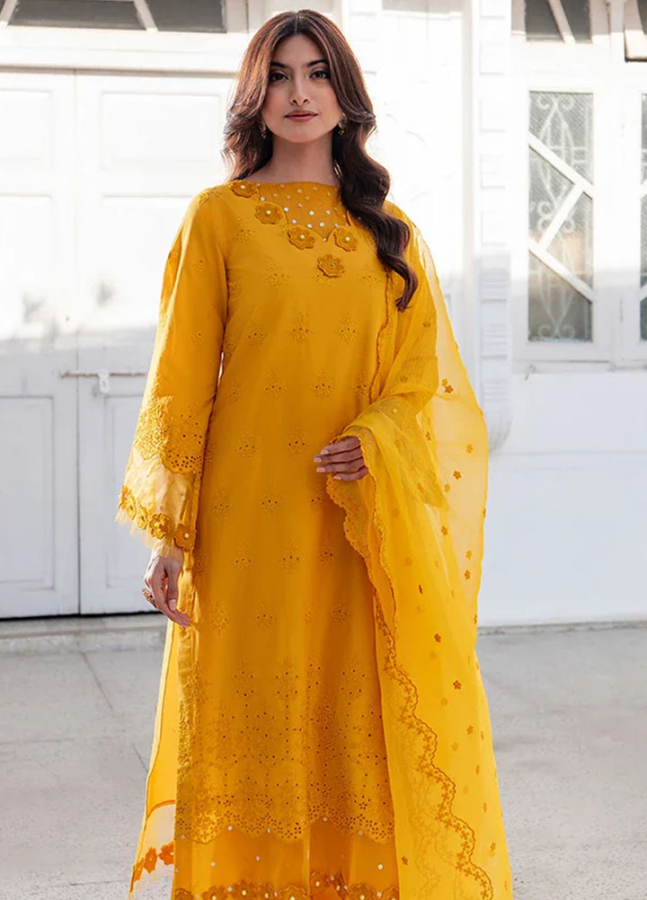 Salitex Embroidered Chikankari Lawn Suits Unstitched 3 Piece SUNS7CK030UT - Summer Collection