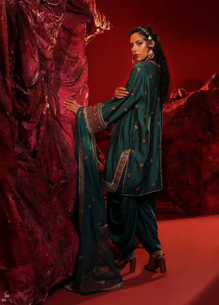 Salitex Embroidered Cotton Net Suits Unstitched 3 Piece WUS3LA23NO62UT - Festive Collection