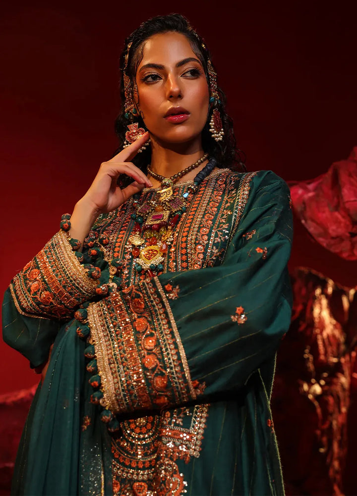 Salitex Embroidered Cotton Net Suits Unstitched 3 Piece WUS3LA23NO62UT - Festive Collection