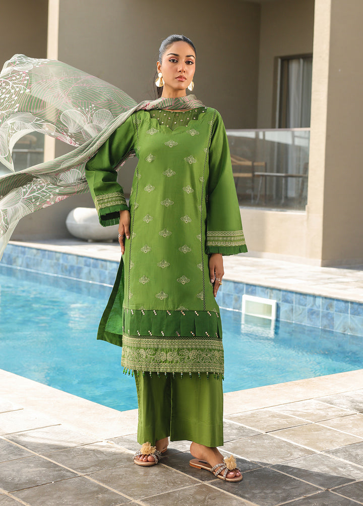 Salitex Embroidered Lawn Suits Unstitched 3 Piece SUNS7ALM056UT - Summer Collection