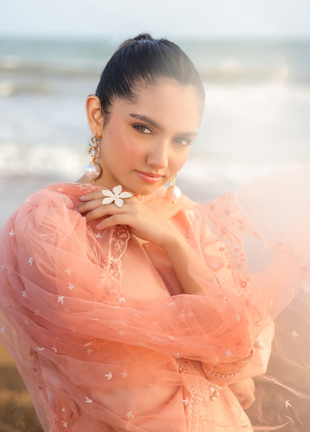 Salitex Embroidered Lawn Suits Unstitched 3 Piece SUNS7ALM067UT - Summer Collection