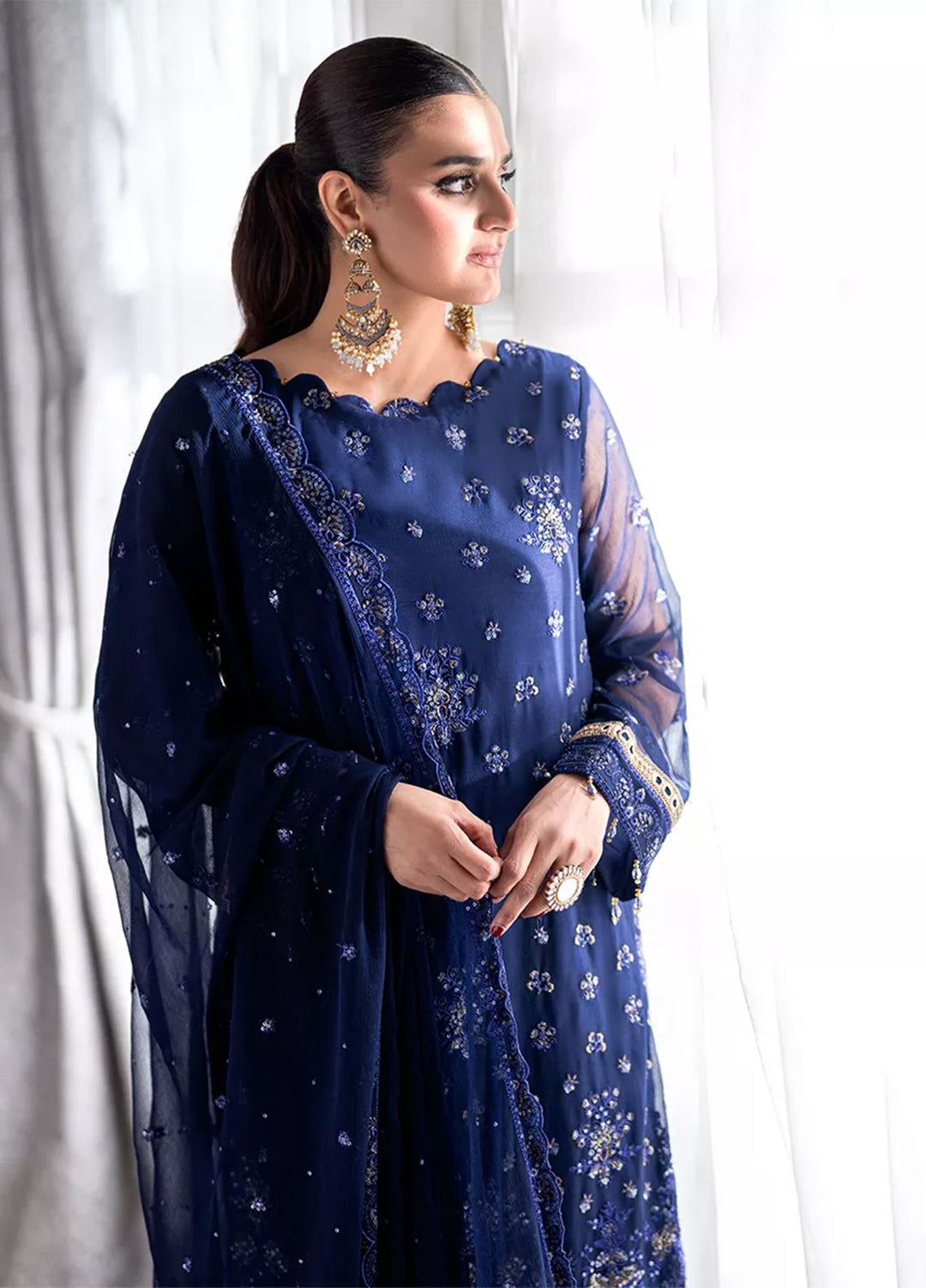 Salitex Embroidered Lawn Suits Unstitched 3 Piece SUNS7CH071UT - Summer Collection